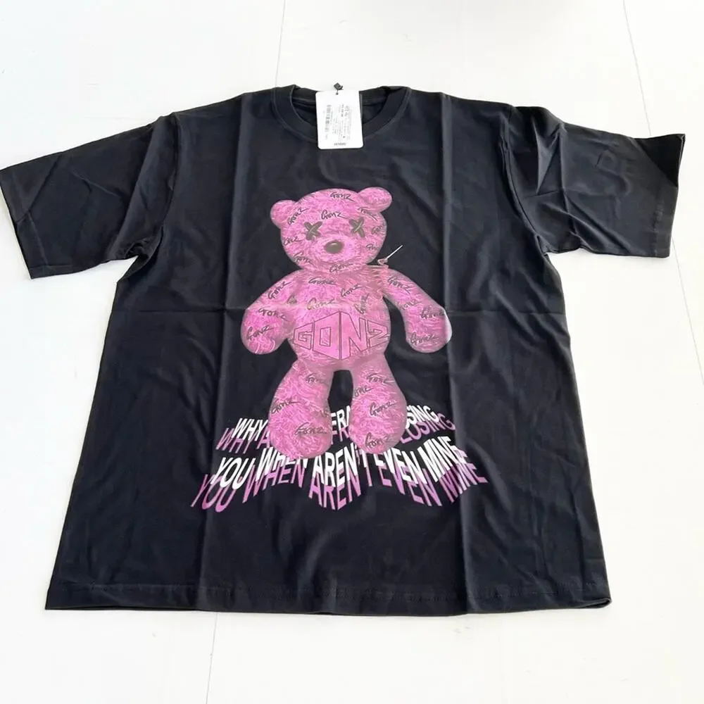 New HEYBIG Graphic Short Sleeve Tee Shirt TH-226 UNISEX SIZE L Gonz Teddy Bear - Picture 1 of 8